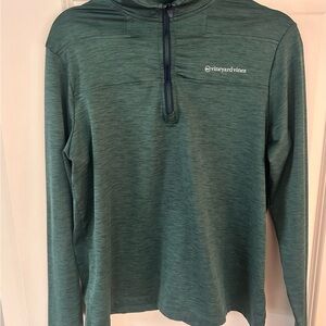 Vineyard Vines Teal Quarter-Zip Top